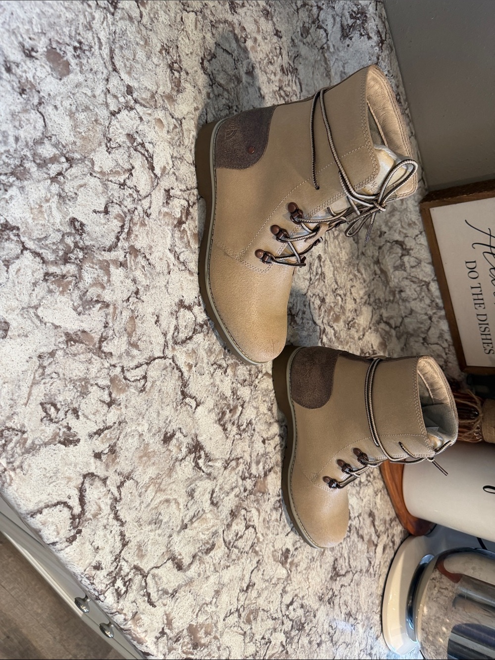 The North Face Tan Lace-Up Ankle Boots - Women's